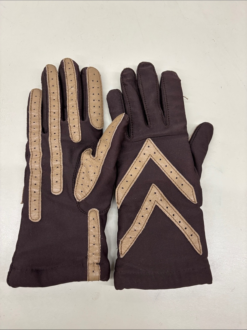 Vintage Isotoner Brown Two-Tone with Tan Accents Women's